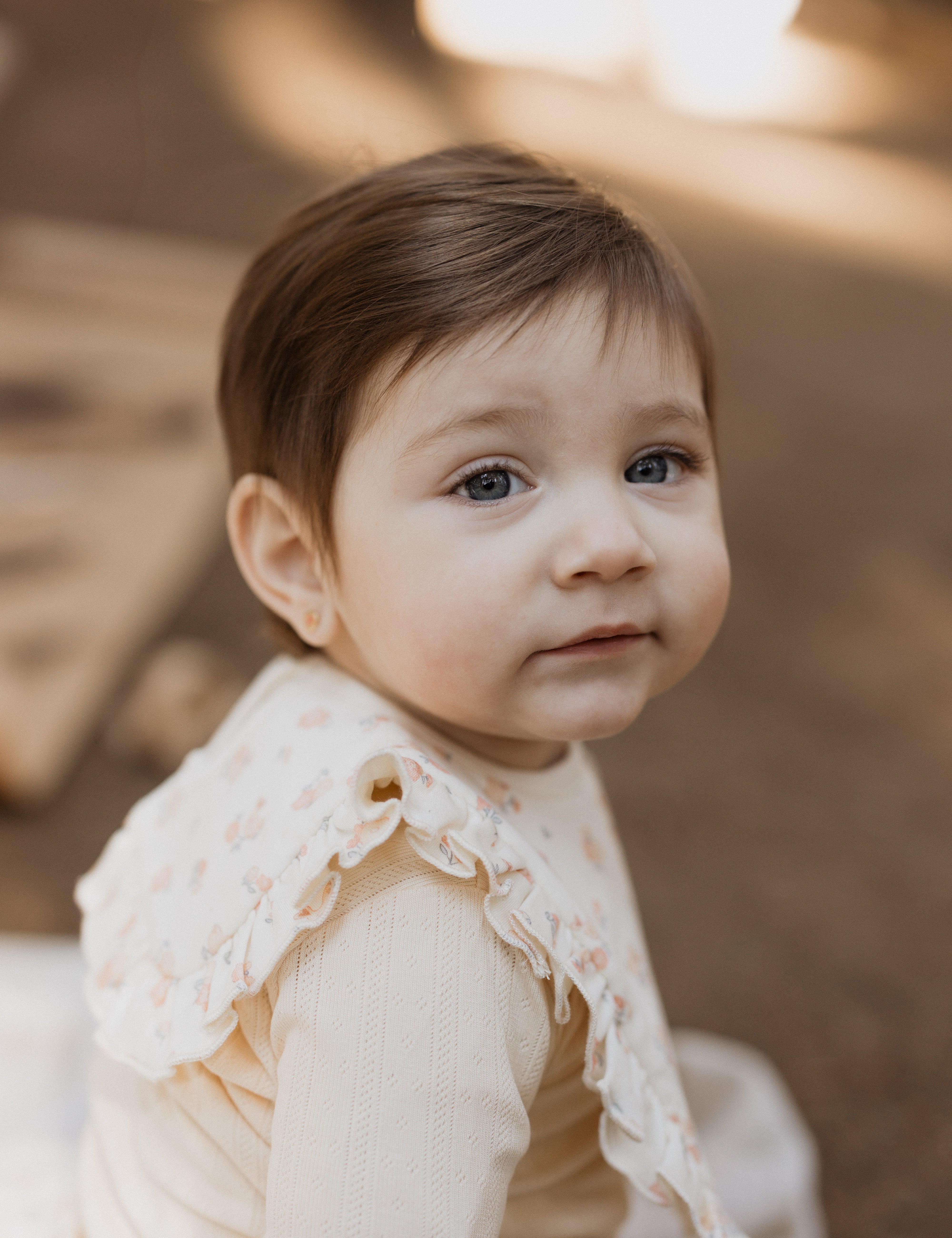 Baby Bib - Sweet Meadow Ruffle Bib