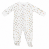 Double zipper footed onesie - Branch and song